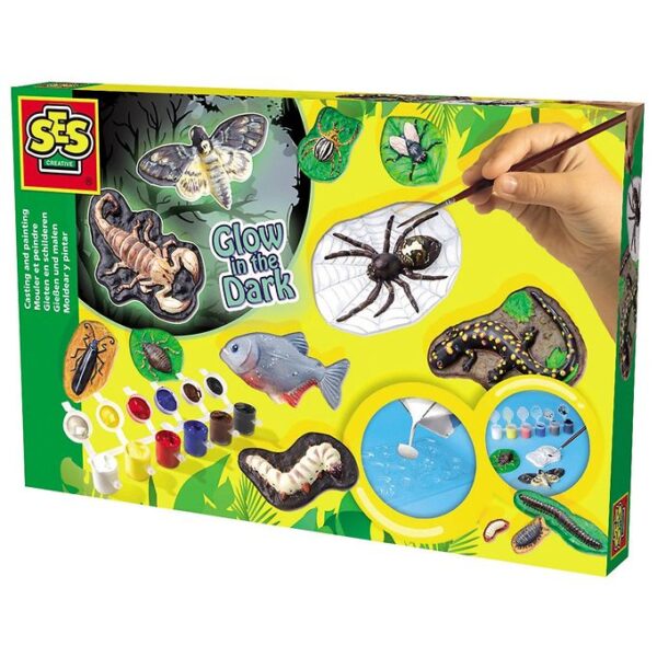 SES Creative - Støb & Mal - Lyser i Mørket - Insekter