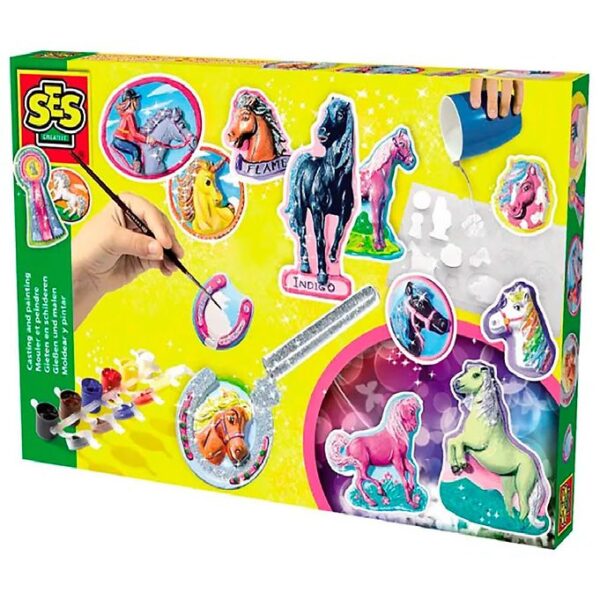 SES Creative Støbesæt - Heste m. Glimmer