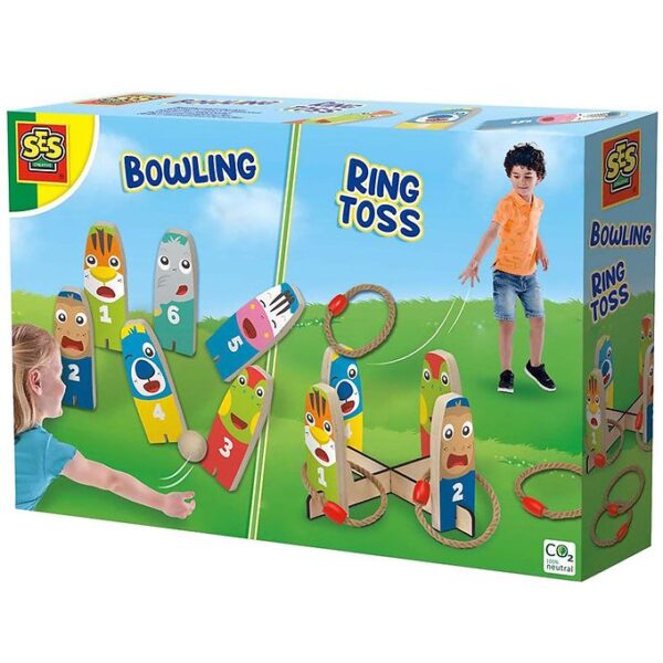 SES Creative Udendørsspil - Bowling/Ringspil