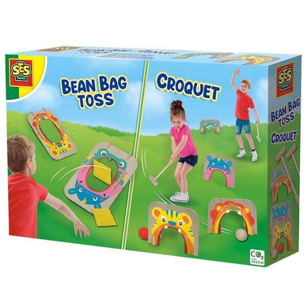 SES Creative Udendørsspil - Kroket Og Bønneposekast