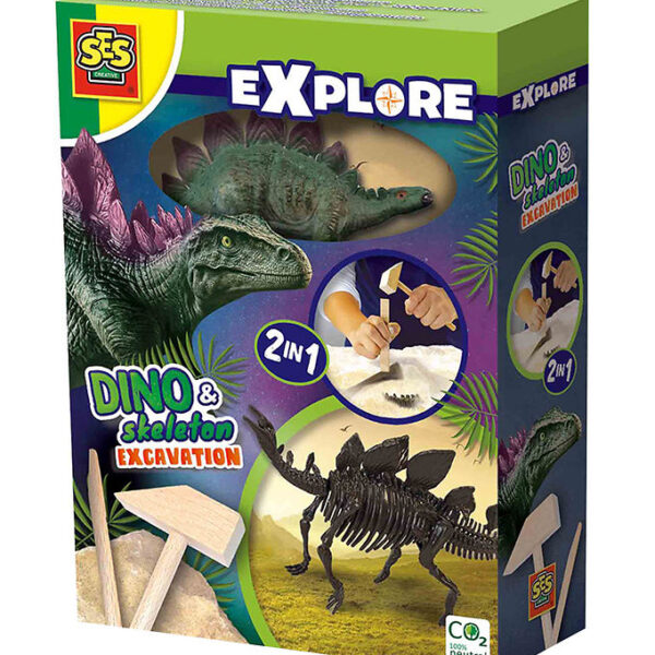 SES Creative Udhug - Explore - Stegosaurus og Skelet