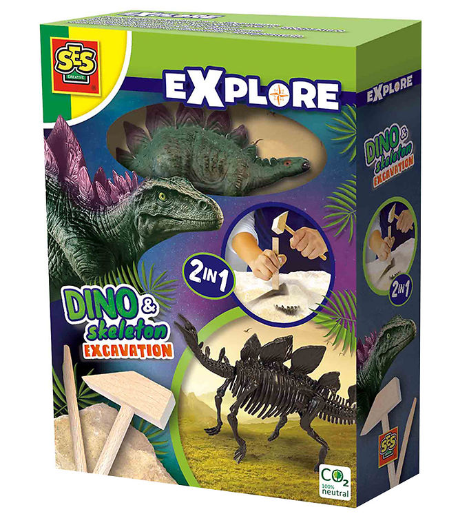 SES Creative Udhug - Explore - Stegosaurus og Skelet