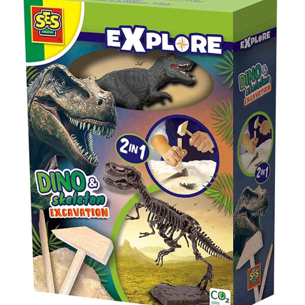 SES Creative Udhug - Explore - T-rex og Skelet