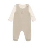 Sæt m. Body og Velour Romper - Pure Cashmere - 68