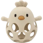 Sansebold med ælling i LFGB silikone, beige