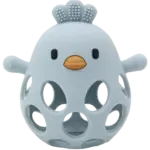 Sansebold med ælling i LFGB silikone, lyseblå