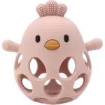 Sansebold med ælling i LFGB silikone, lyserød