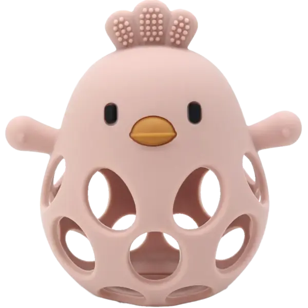 Sansebold med ælling i LFGB silikone, lyserød