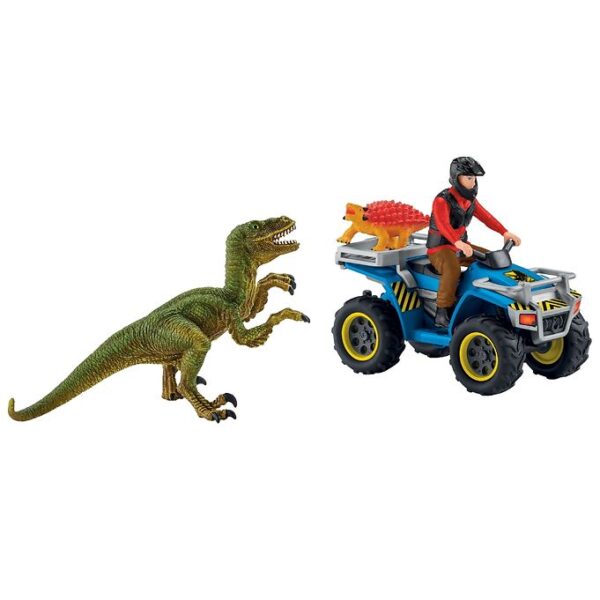 Schleich Dinosaurs - 11,5 x 6,5 cm - ATV & Velociraptor 41466