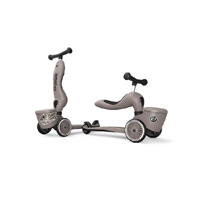 Scoot And Ride Highway Kick 1 LS - Brown Lines