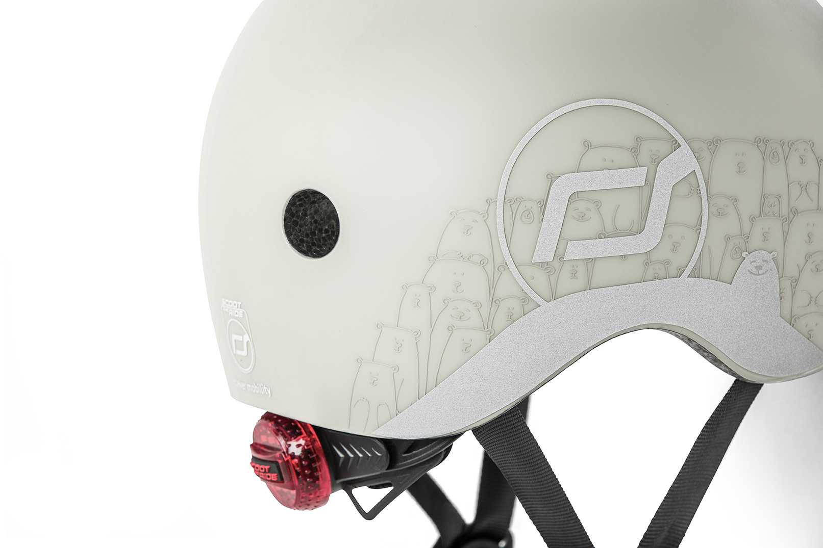 Scoot & Ride | Cykelhjelm til baby, 45-51 cm - Reflekterende Ash
