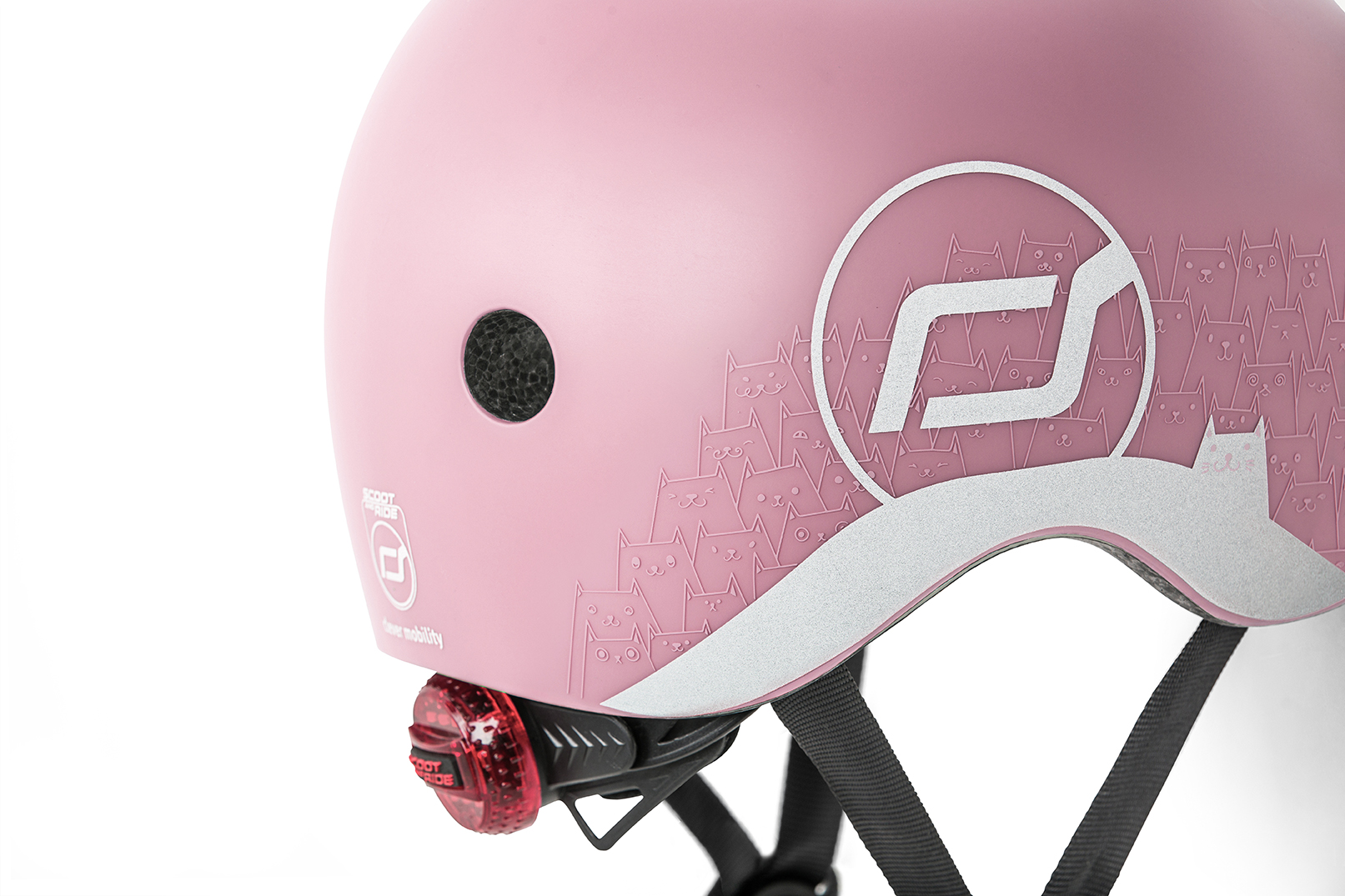 Scoot & Ride | Cykelhjelm til baby, 45-51 cm - Reflekterende Rose