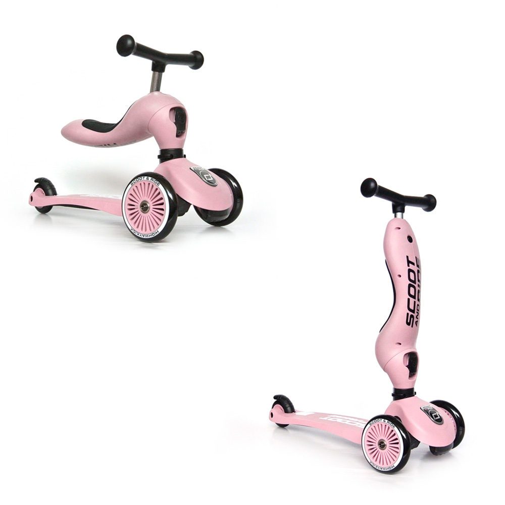 Scoot & Ride | Løbehjul/Løbecykel - Highwaykick 1, Rosa