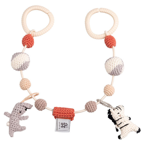 Sebra Barnevognskæde - Hæklet - Teeny Toes