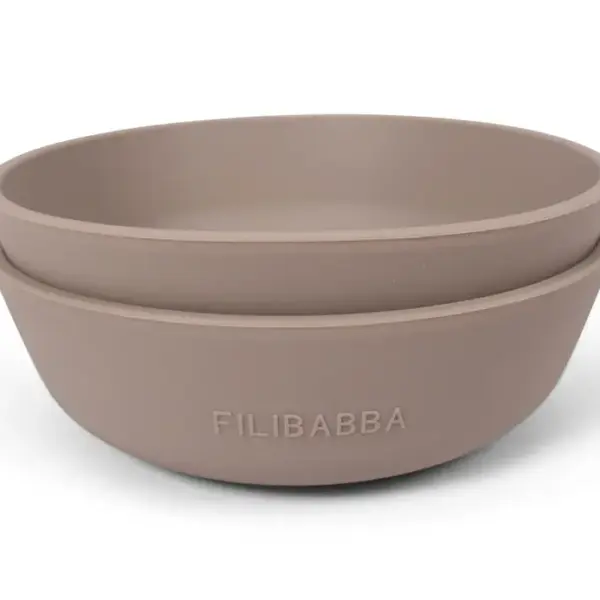 Silikone skål 2-pak - Warm Grey