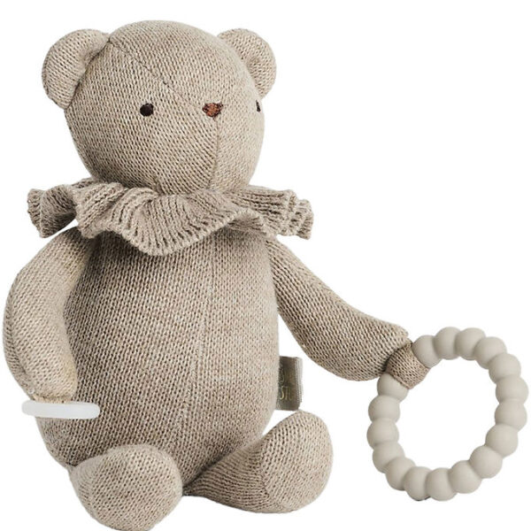 Smallstuff Aktivitets Bamse - Strik - 17 cm - Nature