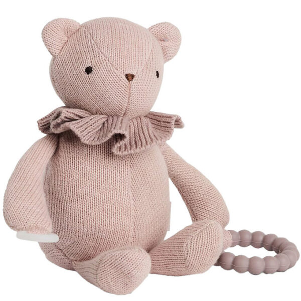 Smallstuff Aktivitets Bamse - Strik - 17 cm - Soft Rose