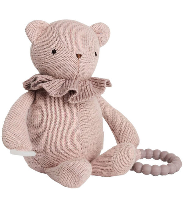 Smallstuff Aktivitets Bamse - Strik - 17 cm - Soft Rose