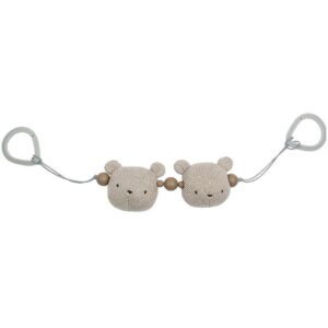 Smallstuff Barnevognskæde - Bjørn - Sandy/Grey