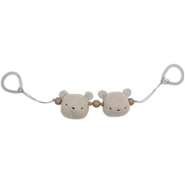 Smallstuff Barnevognskæde - Bjørn - Sandy/Grey