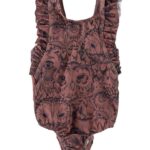 Soft Gallery Badedragt - UV50+ - Ana - Mørk Rosa m. Ugler/Flæser