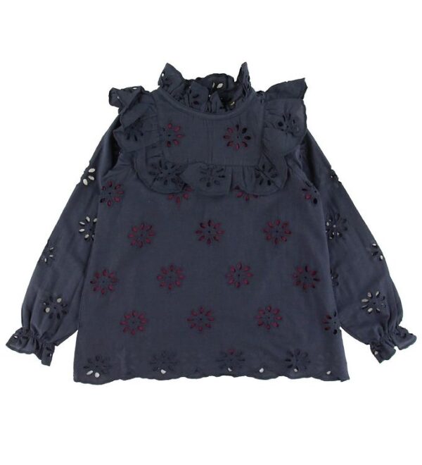 Soft Gallery Bluse - Gaxine - Anthracite m. Blomster Soft Gallery Bluse - Gaxine - Anthracite m. Blomster