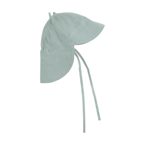 Sommerhat m. Ører Muslin - Gray Mist - 3-6 MDR.