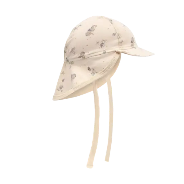 Sommerhat m. Print - Folkstone Gray - 80