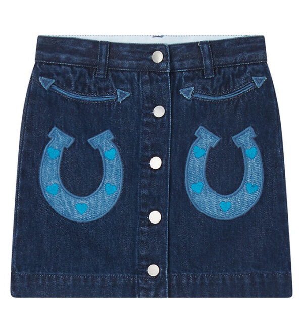 Stella McCartney Kids Nederdel - Denim - Blå m. Hestesko Stella McCartney Kids Nederdel - Denim - Blå m. Hestesko