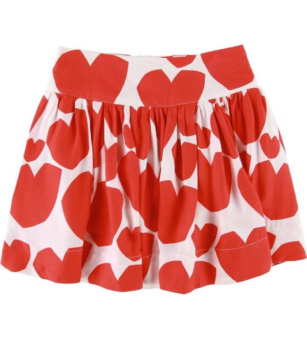 Stella McCartney Kids Nederdel - Hvid/Rød m. Hjerter Stella McCartney Kids Nederdel - Hvid/Rød m. Hjerter