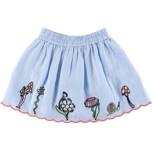 Stella McCartney Kids Nederdel - Lyseblå m. Broderi Stella McCartney Kids Nederdel - Lyseblå m. Broderi