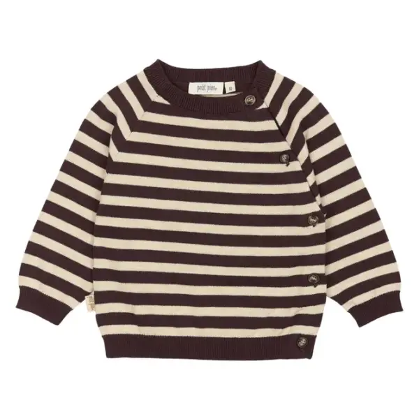 Striktrøje - Off White/Brown - 74 Striktrøje - Off White/Brown - 74