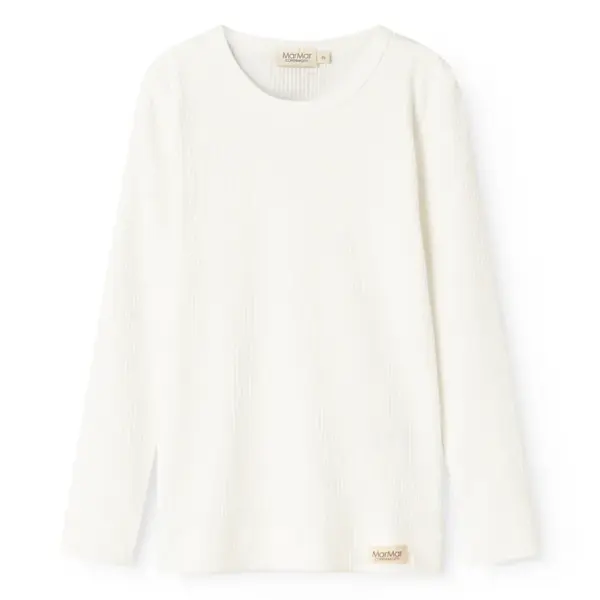 T-shirt, langærmet - Gentle white - 116