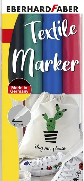 TEKSTIL MARKER EBERHARD FABER 4 ASS FARVER
