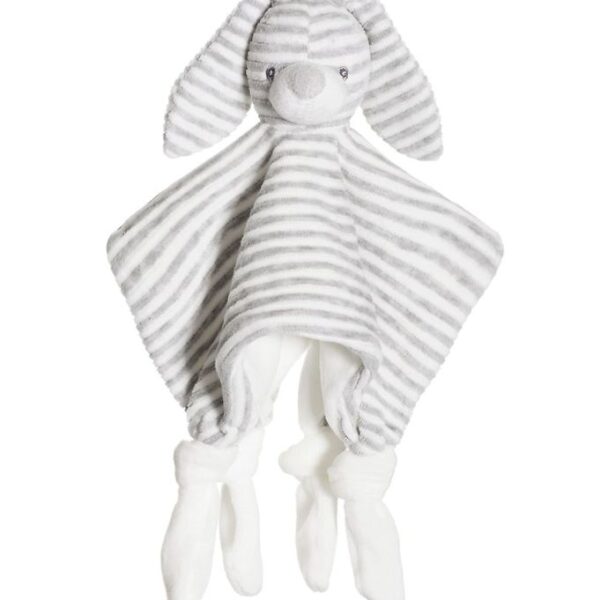 Teddykompaniet Nusseklud - Kanin - Grå/Hvidstribet Teddykompaniet Nusseklud - Kanin - Grå/Hvidstribet