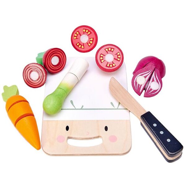 Tender Leaf Trælegetøj - Skærebræt med Grøntsager