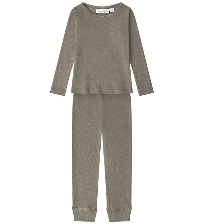 Thats Mine Nattøj - 2-delt - Rib - Noos - Christer - Green Melan