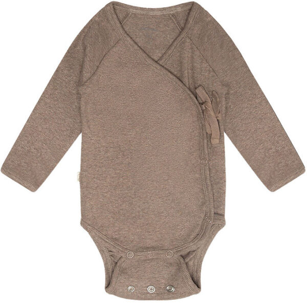That's Mine Slå-om Body l/æ - Rib - Becca - Brown Melange