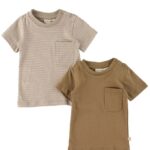 That's Mine T-shirt - 2-pak - Tino - Stripes/Earth Brown