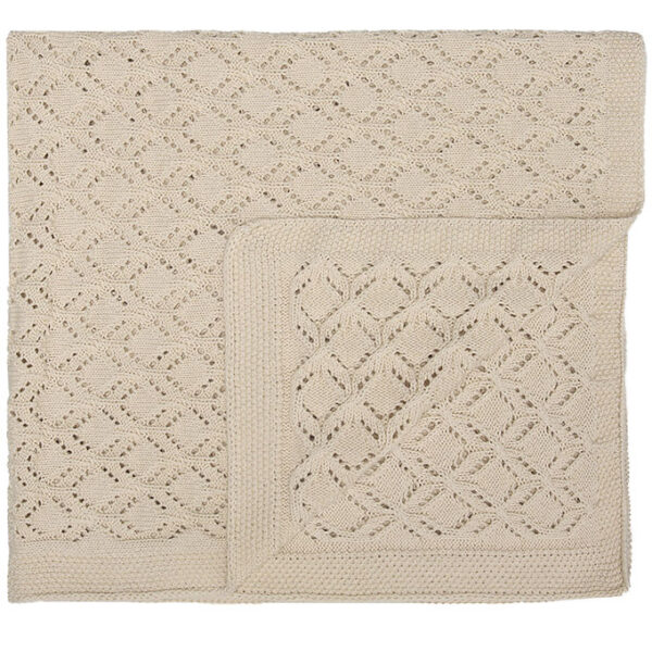 That's Mine Tæppe - Kala Knitted - 85x85 cm - Birch