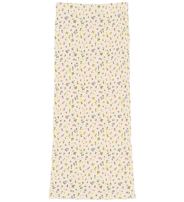 The New Nederdel - Rib - Long - TnSummer - Gardenia AOP