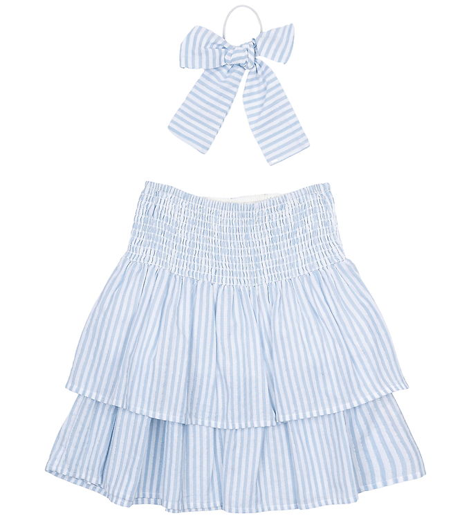 The New Nederdel/Hårelastik - TnNalani - White Swan Striped m. G The New Nederdel/Hårelastik - TnNalani - White Swan Striped m. G