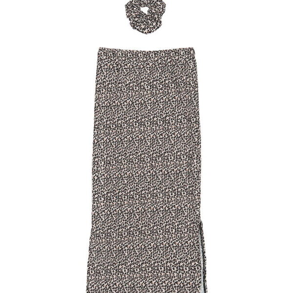 The New Nederdel/Scrunchie - TnPet - Feather Gray AOP