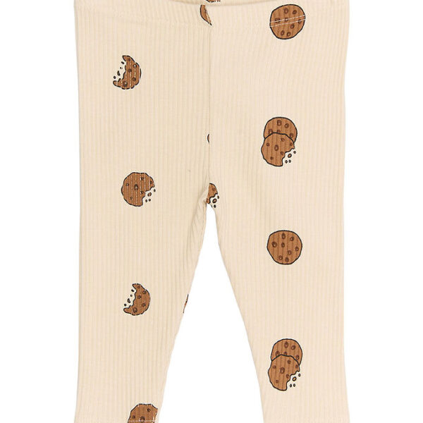 The New Siblings Leggings - Rib - TnsbRyan - Gardenia AOP