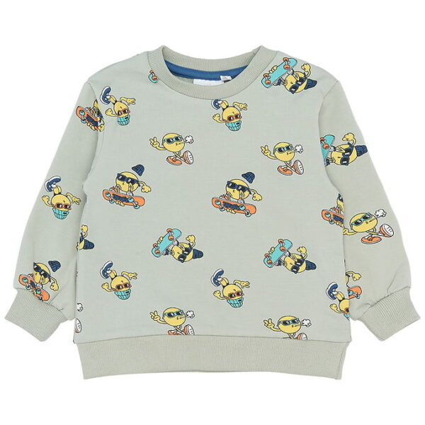 The New Siblings Sweatshirt - TnstSantiago - Aqua Gray m. Print