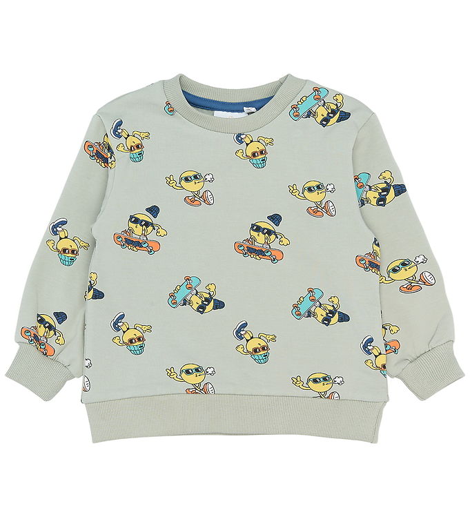 The New Siblings Sweatshirt - TnstSantiago - Aqua Gray m. Print