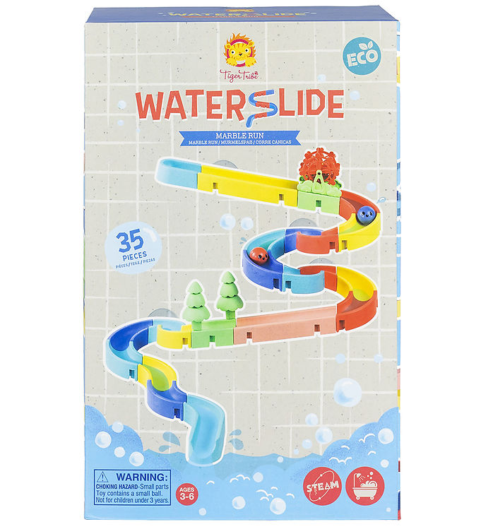 Tiger Tribe Badelegetøj - Marble Run Waterslide - ECO - 35 Dele Tiger Tribe Badelegetøj - Marble Run Waterslide - ECO - 35 Dele