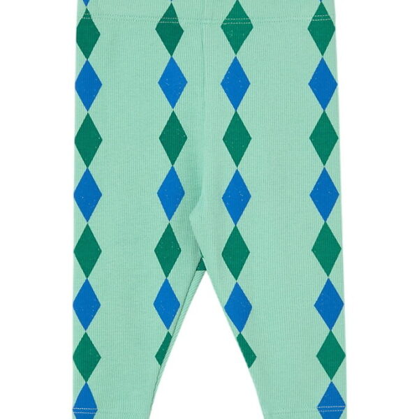 Tiny Cottons Leggings - Rib - Diamonds - Washed Emerald Tiny Cottons Leggings - Rib - Diamonds - Washed Emerald