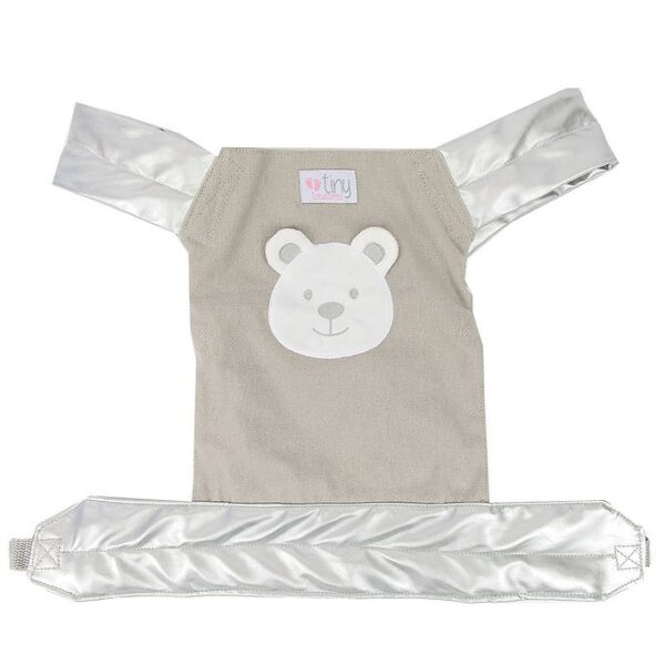 Tiny Treasures Dukketilbehør - Bæresele - Grå m. Bjørn
