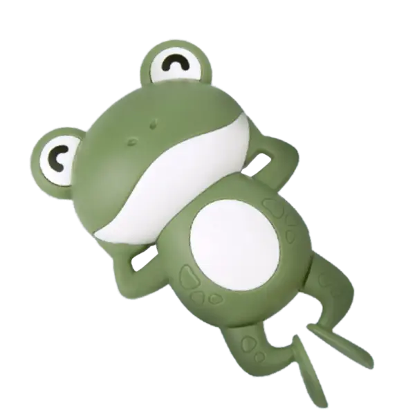 Træk op badedyr - Frø grøn